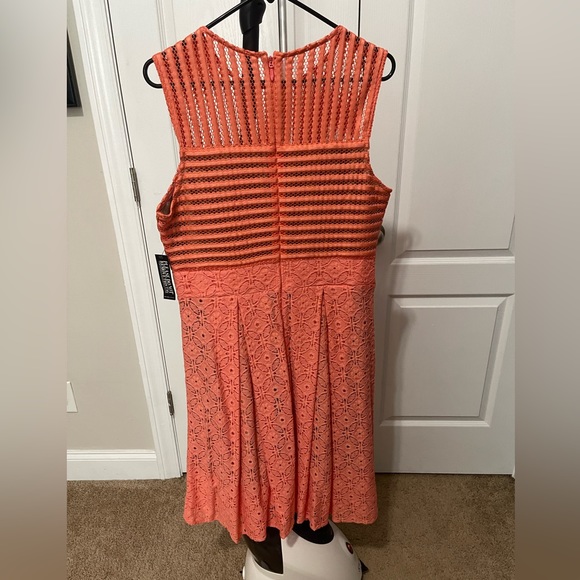 Peach. Lace. Dress. - Picture 2 of 3